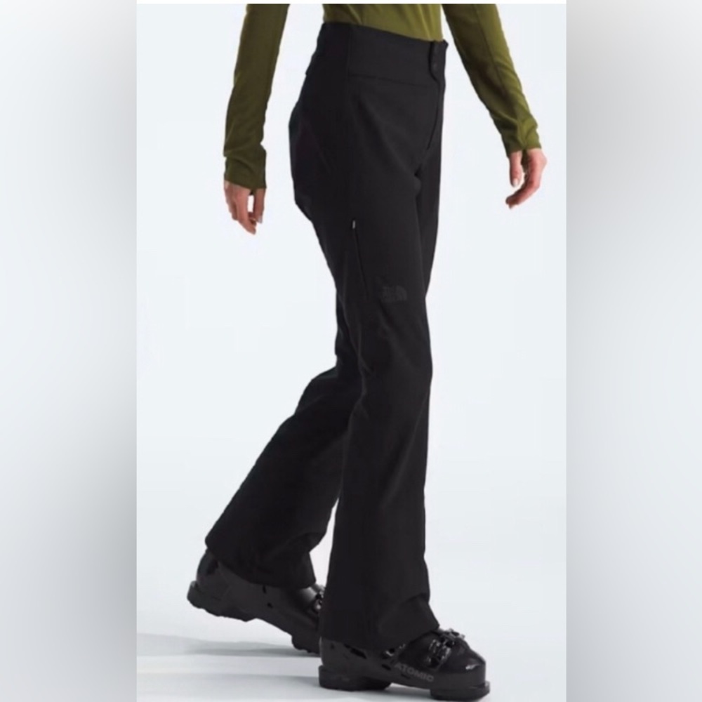 North face womens windwall soft shell winter sports pants black S stretch gaiter